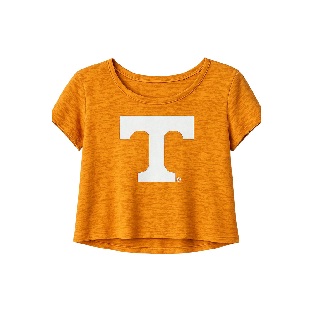 Women's Orange Top with White Tennessee Vols Shirt Large